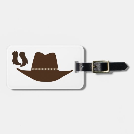 Western-Cowboy Gepäckanhänger (Vorderseite horizontal)