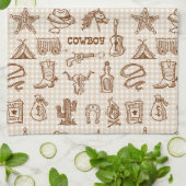Western-Cowboy Geschirrtuch (Gefaltet)