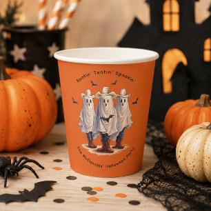 Western Cowboy Ghost Thema Spooky Halloween-Party Pappbecher