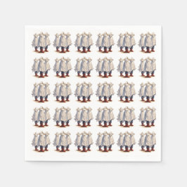 Western Cowboy Ghosts Spooky Halloween Muster Serviette