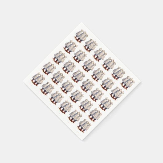 Western Cowboy Ghosts Spooky Halloween Muster Serviette (Ecke)