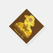 Western Cowboy Glitzer Pferd Lasso Personalisiert Serviette (Ecke)