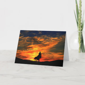 Western Cowboy Greeting Card Karte