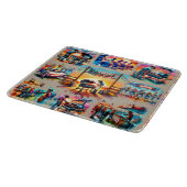 Western Cowboy GRILLEN Cookoff Szenen 1 Schneidebrett (Ecke)