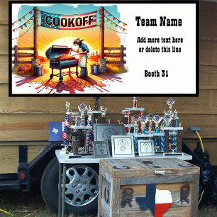 Western Cowboy GRILLEN Cookoff Szenen Custom Banner