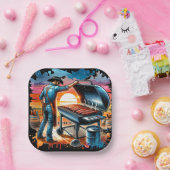 Western Cowboy GRILLEN Pit und Cook Pappteller (Party)