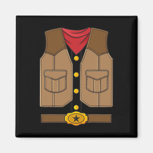Western Cowboy Halloween Jungs Kinder Magnet