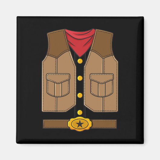 Western Cowboy Halloween Jungs Kinder Magnet (Vorne)