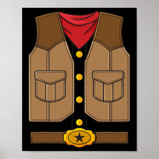 Western Cowboy Halloween Jungs Kinder Poster