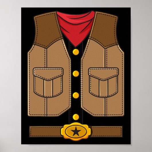 Western Cowboy Halloween Jungs Kinder Poster (Vorne)