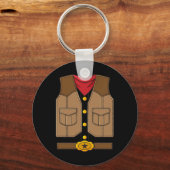 Western Cowboy Halloween Jungs Kinder Schlüsselanhänger (Rückseite)