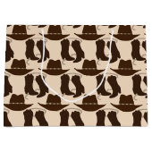 Western Cowboy Hat and Boots Große Geschenktüte (Vorderseite)