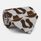 Western Cowboy Hat and Boots Krawatte (Gerollt)