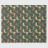 Western Cowboy Hat and Boots Weihnachten Geschenkpapier (Flach)