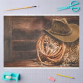 Western Cowboy Hat Barn Hay Tissue Decoupage Seidenpapier (Basteln)