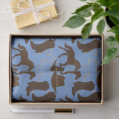 Western Cowboy Hat Boots Horse Blue Seidenpapier (Geschenk)