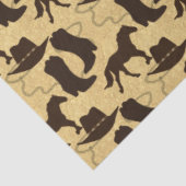 Western Cowboy Hat Boots Pferd Gold Glitzer Seidenpapier (Ausschnitt)