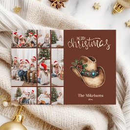 Western Cowboy Hat Christmas 9 Photo   Feiertagskarte
