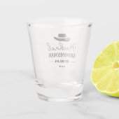 Western Cowboy Hat Classic Personalisierte Trauzeu Schnapsglas (Rückseite)