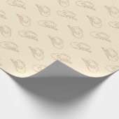 Western Cowboy Hat Cowgirl Rodeo Cream Gold Geschenkpapier (Ecke)