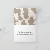 Western Cowboy Hat Danke Karte (Innenseite)