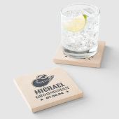 Western Cowboy Hat Personalisiert Trauzeuge Trauze Steinuntersetzer (Seitenansicht)