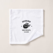 Western Cowboy Hat Trauzeuge Personalisiert Name Badhandtuch Set (Waschlappen)