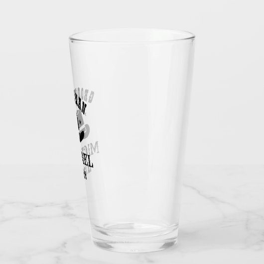 Western Cowboy Hat Trauzeuge Personalisiert Name Glas (Links)