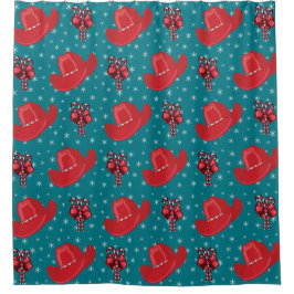 Western Cowboy Hats und Canes Duschvorhang