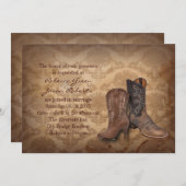 Western Cowboy Hochzeit Einladung (Vorne/Hinten)