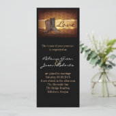 Western-Cowboy-Hochzeit Einladung (Stehend Vorderseite)