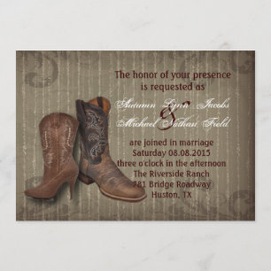 Western-Cowboy-Hochzeit Einladung