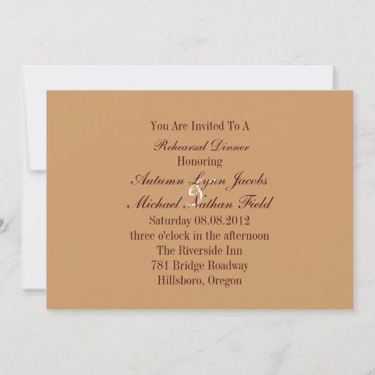 Western Cowboy Hochzeit Probe Abendessen Einladung (Vorderseite)