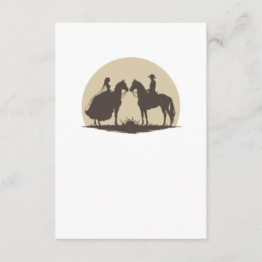 Western Cowboy Hochzeitskarte Begleitkarte (Rückseite)