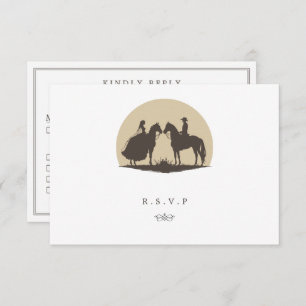 Western Cowboy Hochzeitsmahlzeiten UAWG RSVP Karte