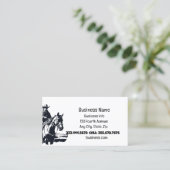 Western Cowboy Horses Shop Visitenkarte (Stehend Vorderseite)