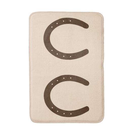 Western Cowboy Horseshoe Badematte (Vorderseite Vertikal)