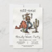 Western Cowboy Howdy-Ween Party Halloween Einladung (Vorderseite)