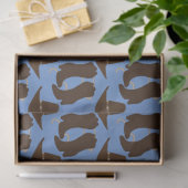 Western Cowboy-Hut und Boots Blue Seidenpapier (Geschenk)