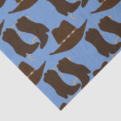 Western Cowboy-Hut und Boots Blue Seidenpapier (Ausschnitt)