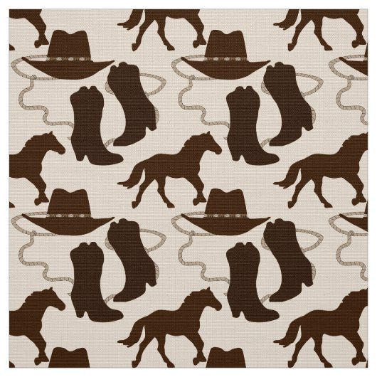Western Cowboy-Hutstiefel, Pferd Stoff (Muster)