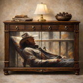 Western Cowboy im rustikalen Herbstausschnitt Seidenpapier