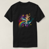Western Cowboy Katze im Taco Space Ra T-Shirt (Design vorne)