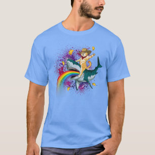 Western Cowboy Katze im Taco Space Ra T-Shirt