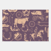Western Cowboy Kid's Geburtstagsparty Geschenkpapier Set (Vorderseite 2)