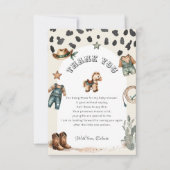 Western Cowboy Kleidung Kinderdusche Dankeskarte (Vorderseite)