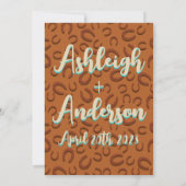 Western Cowboy Leather Brown Horse Elopement Einladung (Rückseite)