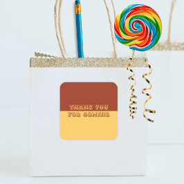 Western-Cowboy mit neutralem Braun Quadratischer Aufkleber