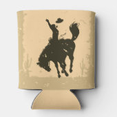 Western Cowboy Monogram Rustikaler Name Saloon Dosenkühler (Rückseite)