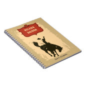 Western Cowboy Monogram Rustikaler Name Saloon Notizblock (Rechte Seite)